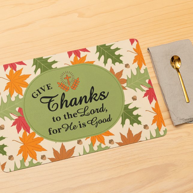 Give Thanks to the Lord | Personalized Fall  Placemat (Creator Uploaded)