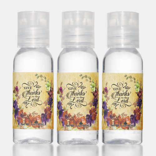 Give Thanks to the Lord Thanksgiving Hand Sanitizer