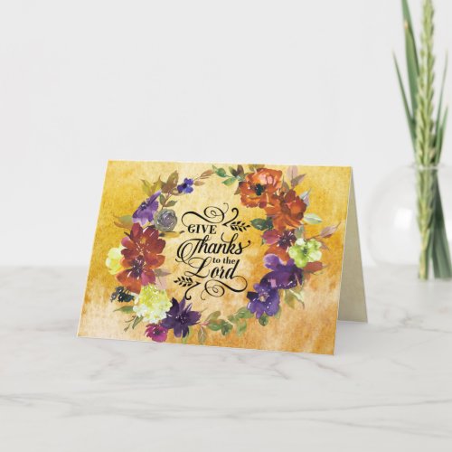 Give Thanks to the Lord, Thanksgiving Holiday Card