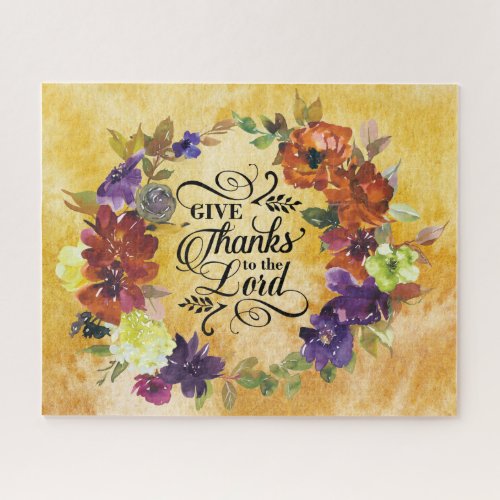 Give Thanks to the Lord Thanksgiving Jigsaw Puzzle