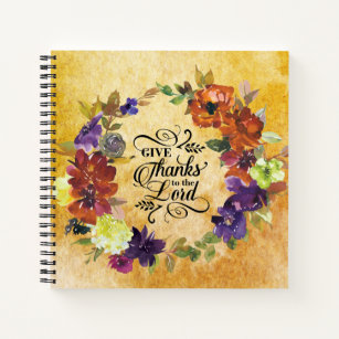Give Thanks to the Lord, Thanksgiving Notebook