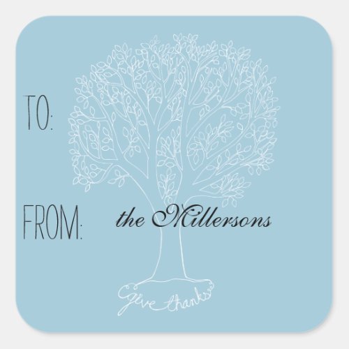 Give Thanks Tree Gift Tag