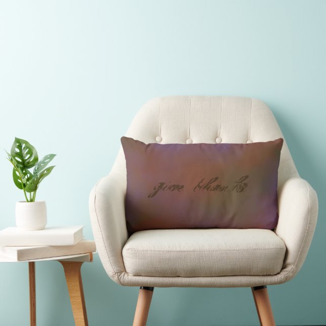 Give Thanks Typography Lumbar Pillow (Chair)