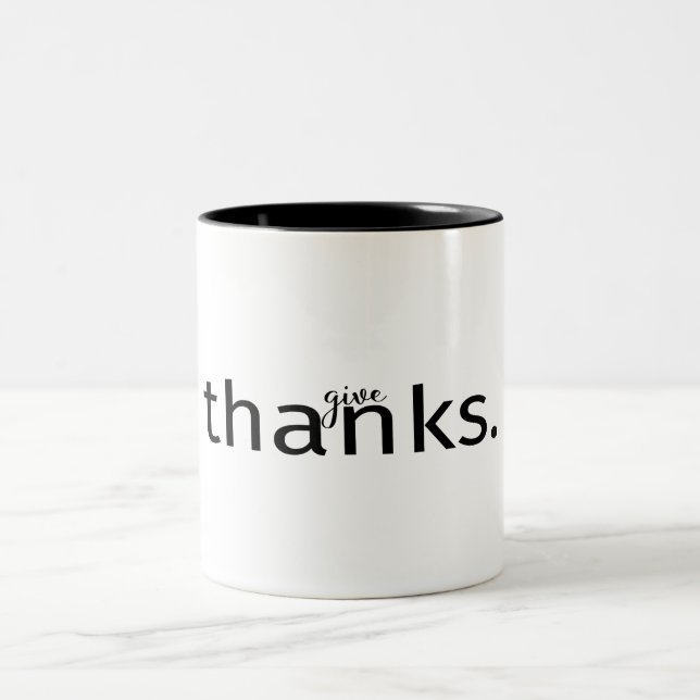 Give Thanks Typography | Mug (Center)