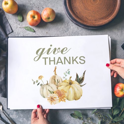 Give Thanks Watercolor Pumpkin Paper Pad