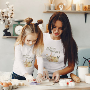 Give Thanks Watercolor Pumpkin T-Shirt