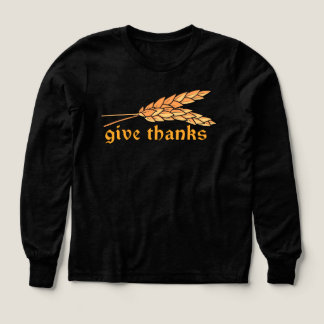 Give thanks wheat stalks Tri-Blend shirts