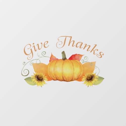 Give Thanks Window Cling