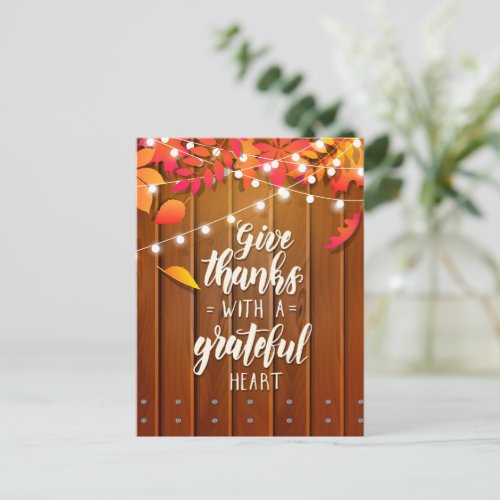 Give Thanks with a Grateful Heart Postcard