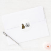 Give the gift of a Groundhog this year Classic Round Sticker (Envelope)