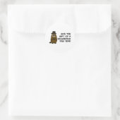 Give the gift of a Groundhog this year Classic Round Sticker (Bag)