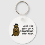 Give the gift of a Groundhog this year Keychain