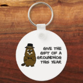 Give the gift of a Groundhog this year Keychain (Front)