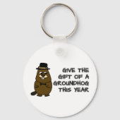 Give the gift of a Groundhog this year Keychain (Back)