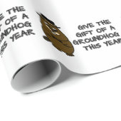 Give the gift of a Groundhog this year Wrapping Paper (Roll Corner)