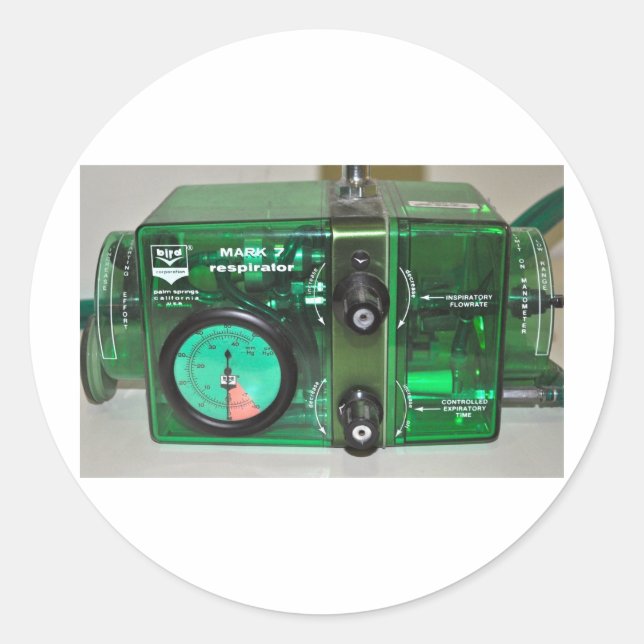 GIVE THEM THE BIRD - VENTILATOR CLASSIC ROUND STICKER (Front)