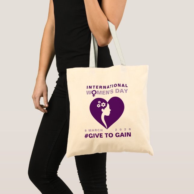 Give To Gain International Women's Day 2026 Tote Bag (Front (Product))