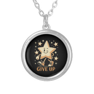 Give Up Silver Plated Necklace