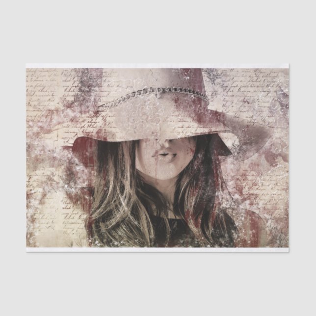 Give Us a Kiss! Decoupage Tissue Tissue Paper (Front)