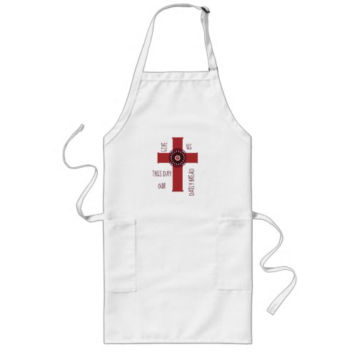 Give Us This Day Bible Verse Decorative Cross Long Apron