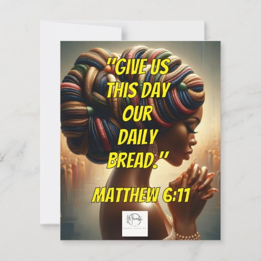 Give Us This Day Our Daily Bread." (Matthew 6:11)  (Front)