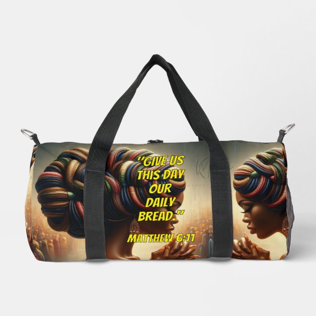 Give Us This Day Our Daily Bread." (Matthew 6:11) Duffle Bag (Front)