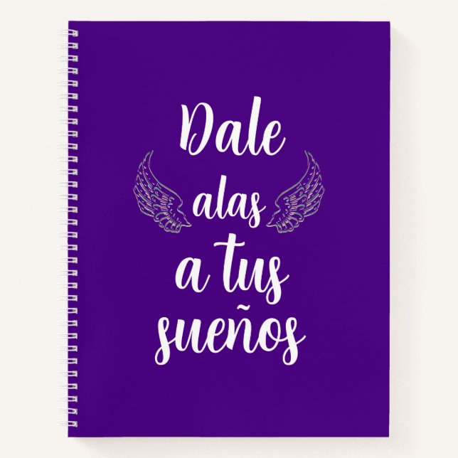 Give wings to your dreams Bullet journal añil (Front)