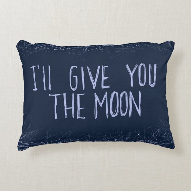Give You The Moon Decorative Pillow (Front)