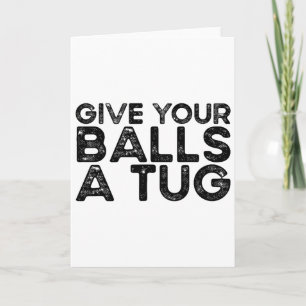 Give Your A Tug Trash Talk Funny Men's Hockey  Card