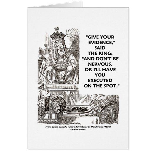 Give Your Evidence Don't Be Nervous Wonderland (Front)