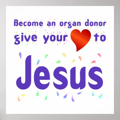 Give your heart to Jesus Poster