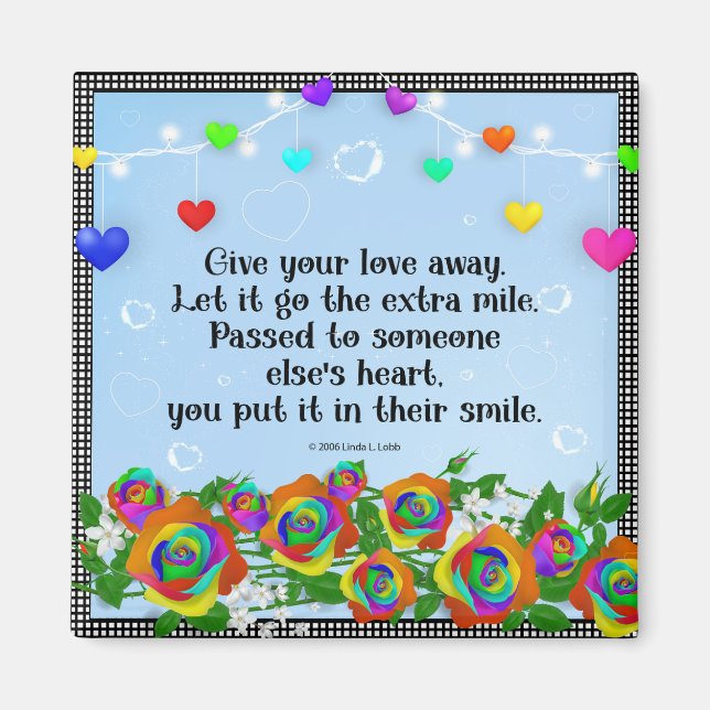 Give your love away magnet (Front)