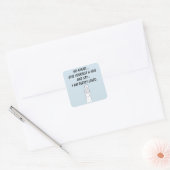 Give yourself a hug, I am deeply loved affirmation Square Sticker (Envelope)