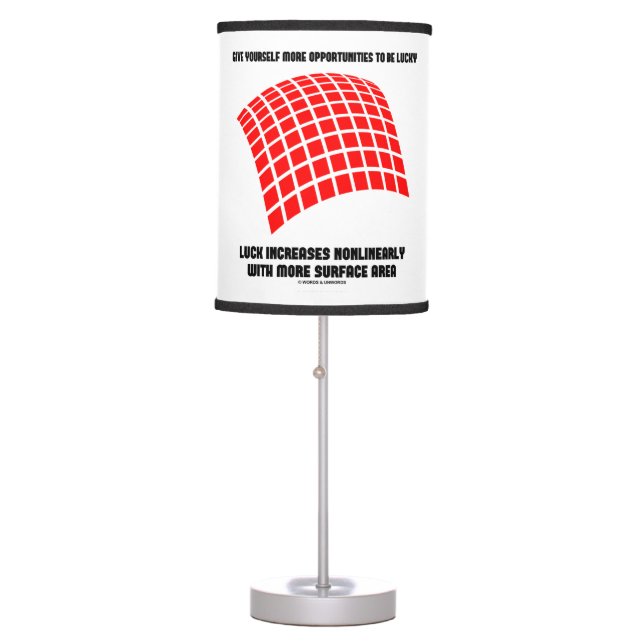 Give Yourself Opportunities Luck Surface Area Math Table Lamp (Front)