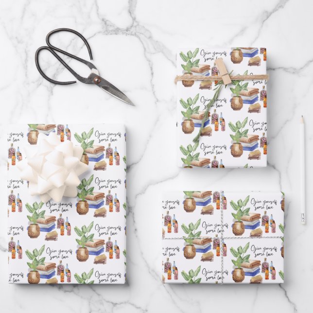 Give Yourself Some Love Wrapping Paper Sheets (Front)