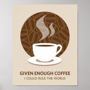 Given Enough Coffee Art Poster Print