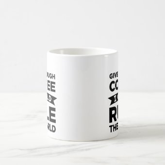 Targa In Metallo "Given Enough Coffee I Could Rule The World" - 20x30 Cm - Decorazione Divertente Per Cucina E Ufficio