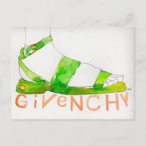 Givenchy _ Fashion illustration postcard