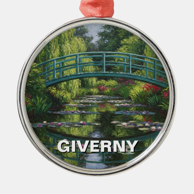 Giverny France Travel Metal Ornament (Front)