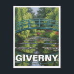 Giverny France Travel Postcard<br><div class="desc">Giverny is a charming village in northern France, best known as the home of the iconic Impressionist painter Claude Monet. Nestled along the River Seine in the Normandy region, Giverny draws visitors from around the world to see the Monet House and Gardens, where the artist lived and worked for over...</div>