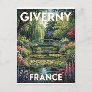 Giverny Monet Garden France Flowering Water Scene  Postcard