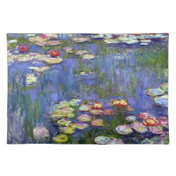 Giverny Water Lily Pond Cloth Placemat by monetart at Zazzle