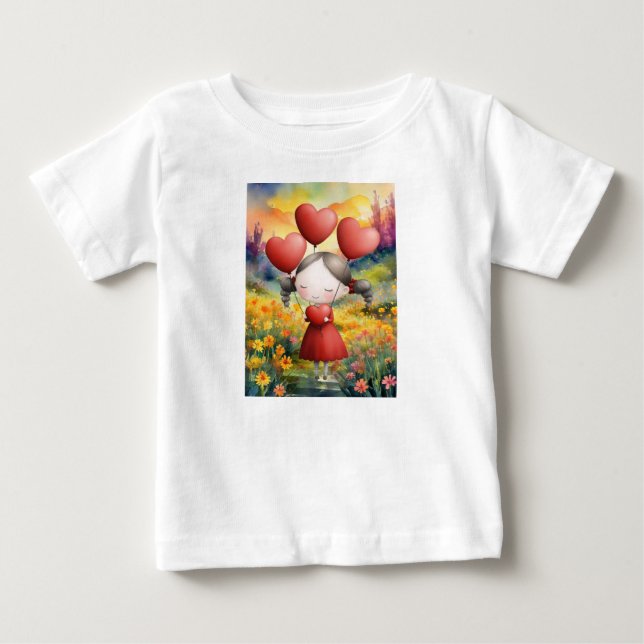 GIVING ALL THE LOVE IN HER HEART BABY T-Shirt (Front)
