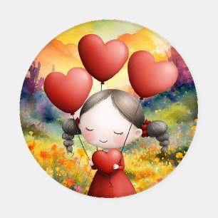 GIVING ALL THE LOVE IN HER HEART COASTER SET