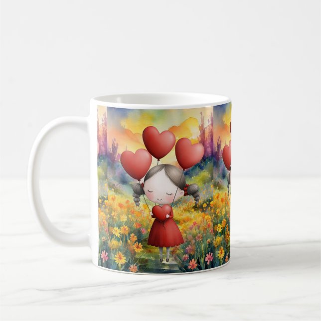 GIVING ALL THE LOVE IN HER HEART COFFEE MUG (Left)