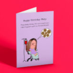 Giving Blood Funny Birthday  Card<br><div class="desc">Funny customizable birthday card for someone who loves the treats they receive from doing a good deed!</div>