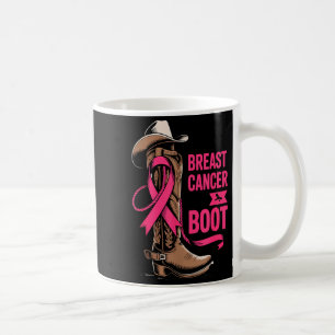 Giving Breast Cancer The Boot Cowboy Design Coffee Mug