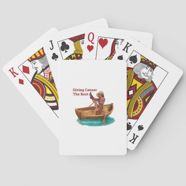 Giving Cancer The Boot    Poker Cards (Back)
