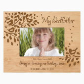 Giving Love Cute Godfather Maple Picture Frame (Front View)