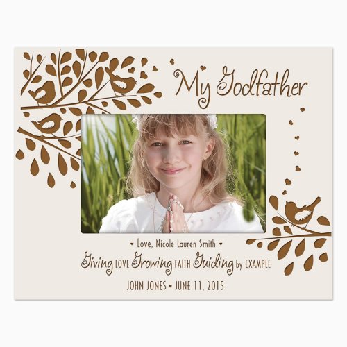 Giving Love Cute Godfather White Picture Frame